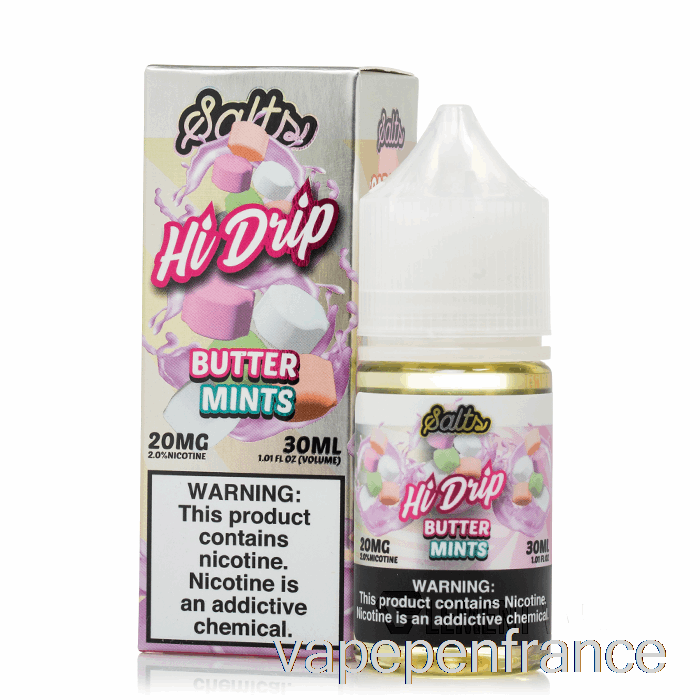 Menthes Au Beurre - Sels Haute Goutte - Stylo Vape 30 Ml 20 Mg